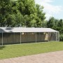 Jaula de perros techo y puerta acero galvanizado gris 12x2x2 m de , Casetas y cercados para perros - Ref: Foro24-3209572, Pre...