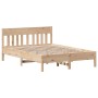 Estructura de cama con cabecero madera maciza pino 120x190 cm de , Camas y somieres - Ref: Foro24-842670, Precio: 101,47 €, D...