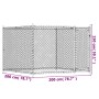Jaula de perros con puerta acero galvanizado gris 2x2x1,5 m de , Casetas y cercados para perros - Ref: Foro24-172562, Precio:...