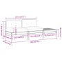 Sofá de jardín con cojines y reposapiés 2 plazas de , Sofás modulares de exterior - Ref: Foro24-838183, Precio: 138,53 €, Des...