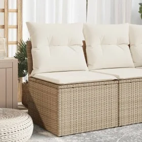 Gartenstuhl ohne Armlehnen mit PE Rattan Kissen beige von , Outdoor-Sofas - Ref: Foro24-366073, Preis: 75,55 €, Rabatt: %