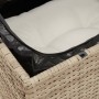 Silla de jardín sin reposabrazos con cojines ratán PE beige de , Sofás de exterior - Ref: Foro24-366073, Precio: 81,94 €, Des...