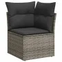 Corner garden sofa with gray synthetic rattan cushions by , Outdoor sofas - Ref: Foro24-366136, Price: 79,12 €, Discount: %