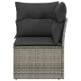 Corner garden sofa with gray synthetic rattan cushions by , Outdoor sofas - Ref: Foro24-366136, Price: 79,12 €, Discount: %