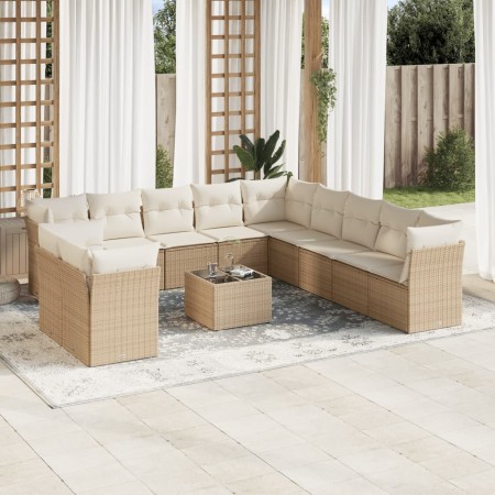 Set de sofás de jardín 12 pzas y cojines ratán sintético marrón de , Conjuntos de jardín - Ref: Foro24-3249727, Precio: 893,3...