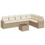 Juego de sofás de jardín con cojines beige 8 pzas ratán PE de , Sofás modulares de exterior - Ref: Foro24-3251395, Precio: 59...