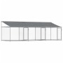 Jaula de perros techo y puertas acero galvanizado gris 6x2x2 m de , Casetas y cercados para perros - Ref: Foro24-3209564, Pre...