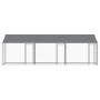 Jaula de perros techo y puertas acero galvanizado gris 6x2x2 m de , Casetas y cercados para perros - Ref: Foro24-3209564, Pre...