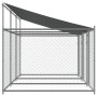 Jaula de perros techo y puertas acero galvanizado gris 6x2x2 m de , Casetas y cercados para perros - Ref: Foro24-3209564, Pre...