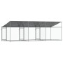 Jaula de perros techo y puertas acero galvanizado gris 6x2x2 m de , Casetas y cercados para perros - Ref: Foro24-3209564, Pre...