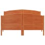 Estructura cama con cabecero madera pino marrón cera 120x200 cm de , Camas y somieres - Ref: Foro24-3216178, Precio: 212,26 €...