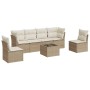 Set sofás de jardín 7 piezas y cojines ratán sintético beige de , Conjuntos de jardín - Ref: Foro24-3249217, Precio: 476,53 €...