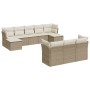 Juego de sofás jardín con cojines beige 10 pzas ratán sintético de , Conjuntos de jardín - Ref: Foro24-3250167, Precio: 686,5...