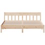 Estructura de cama con cabecero madera maciza de pino 200x200cm de , Camas y somieres - Ref: Foro24-3216200, Precio: 192,05 €...