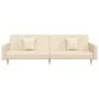 Sofá cama de 2 plazas con dos almohadas tela color crema de , Sofás - Ref: Foro24-375902, Precio: 275,84 €, Descuento: %