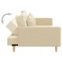 Sofá cama de 2 plazas con dos almohadas tela color crema de , Sofás - Ref: Foro24-375902, Precio: 275,84 €, Descuento: %