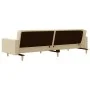 Sofá cama de 2 plazas con dos almohadas tela color crema de , Sofás - Ref: Foro24-375902, Precio: 275,84 €, Descuento: %