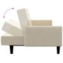 Sofá cama de 2 plazas terciopelo color crema de , Sofás - Ref: Foro24-375783, Precio: 275,82 €, Descuento: %