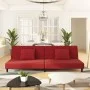 Sofá cama de 2 plazas con dos almohadas terciopelo rojo tinto de , Sofás - Ref: Foro24-375914, Precio: 239,88 €, Descuento: %