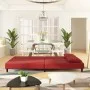 Sofá cama de 2 plazas con dos almohadas terciopelo rojo tinto de , Sofás - Ref: Foro24-375914, Precio: 239,88 €, Descuento: %