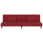 Sofá cama de 2 plazas con dos almohadas terciopelo rojo tinto de , Sofás - Ref: Foro24-375914, Precio: 239,88 €, Descuento: %