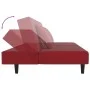 Sofá cama de 2 plazas con dos almohadas terciopelo rojo tinto de , Sofás - Ref: Foro24-375914, Precio: 239,88 €, Descuento: %