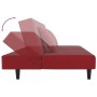 Sofá cama de 2 plazas con dos almohadas terciopelo rojo tinto de , Sofás - Ref: Foro24-375914, Precio: 244,09 €, Descuento: %