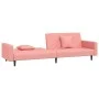 2-seater sofa bed with two pink velvet pillows by , Sofas - Ref: Foro24-375921, Price: 258,23 €, Discount: %