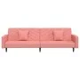 2-seater sofa bed with two pink velvet pillows by , Sofas - Ref: Foro24-375921, Price: 258,23 €, Discount: %