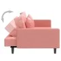 2-seater sofa bed with two pink velvet pillows by , Sofas - Ref: Foro24-375921, Price: 258,23 €, Discount: %