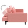 Sofá cama de 2 plazas con dos almohadas terciopelo rosa de , Sofás - Ref: Foro24-375921, Precio: 262,82 €, Descuento: %