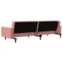 2-seater sofa bed with two pink velvet pillows by , Sofas - Ref: Foro24-375921, Price: 258,23 €, Discount: %