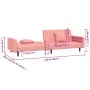 2-seater sofa bed with two pink velvet pillows by , Sofas - Ref: Foro24-375921, Price: 258,23 €, Discount: %