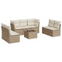 Juego de sofás de jardín con cojines beige 8 pzas ratán PE de , Conjuntos de jardín - Ref: Foro24-3249257, Precio: 547,89 €, ...
