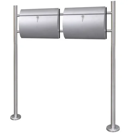 Set of 2 mailboxes with stainless steel support by , mailboxes - Ref: Foro24-271748, Price: 139,44 €, Discount: %