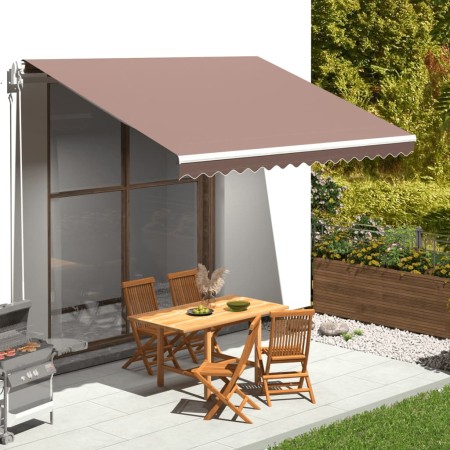 Tela de repuesto para toldo marrón 4x3,5 m de , Toldos - Ref: Foro24-311978, Precio: 73,69 €, Descuento: %