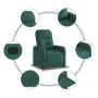 Sillón reclinable de tela verde oscuro de , Sillones - Ref: Foro24-374203, Precio: 187,09 €, Descuento: %