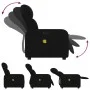 Sillón reclinable de masaje de tela negro de , Sillones - Ref: Foro24-374208, Precio: 217,51 €, Descuento: %