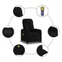 Sillón reclinable de masaje de tela negro de , Sillones - Ref: Foro24-374208, Precio: 217,51 €, Descuento: %