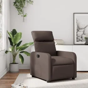 Sillón reclinable de cuero sintético marrón de , Sillones - Ref: Foro24-374185, Precio: 186,04 €, Descuento: %