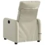 Sillón reclinable de masaje cuero sintético crema de , Sillones - Ref: Foro24-374191, Precio: 204,74 €, Descuento: %