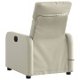 Sillón reclinable de masaje cuero sintético crema de , Sillones - Ref: Foro24-374191, Precio: 207,84 €, Descuento: %