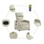 Cream Synthetic Leather Massage Recliner by , Armchairs - Ref: Foro24-374191, Price: 204,74 €, Discount: %