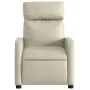 Sillón reclinable de masaje cuero sintético crema de , Sillones - Ref: Foro24-374191, Precio: 204,74 €, Descuento: %