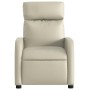 Sillón reclinable de masaje cuero sintético crema de , Sillones - Ref: Foro24-374191, Precio: 207,84 €, Descuento: %