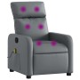 Sillón de masaje reclinable cuero sintético gris de , Sillones - Ref: Foro24-374193, Precio: 219,51 €, Descuento: %