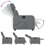 Sillón de masaje reclinable cuero sintético gris de , Sillones - Ref: Foro24-374193, Precio: 219,51 €, Descuento: %