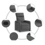 Sillón reclinable de tela gris oscuro de , Sillones - Ref: Foro24-374166, Precio: 178,73 €, Descuento: %
