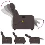 Sillón de masaje reclinable de tela marrón oscuro de , Sillones - Ref: Foro24-374179, Precio: 224,90 €, Descuento: %