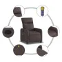 Sillón de masaje reclinable de tela marrón oscuro de , Sillones - Ref: Foro24-374179, Precio: 224,90 €, Descuento: %